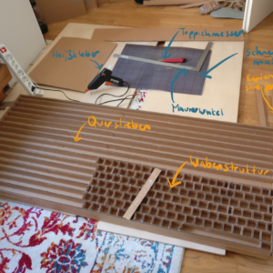 Wabenstruktur im Brett